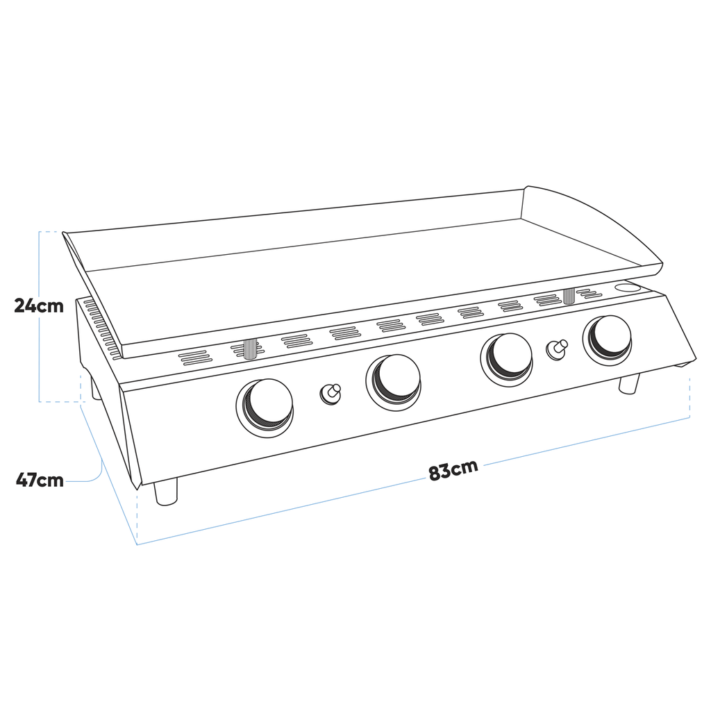 4 Burner Portable Gas Plancha DG23