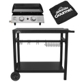 2 Burner Portable Gas Plancha, Cover & Trolley DG249