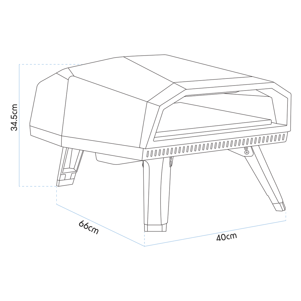 Gas Pizza Oven with Water-Resistant Cover/Carry Bag & 12" Pizza Peel DG257
