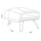 Gas Pizza Oven with Water-Resistant Cover/Carry Bag & 12" Pizza Peel DG257