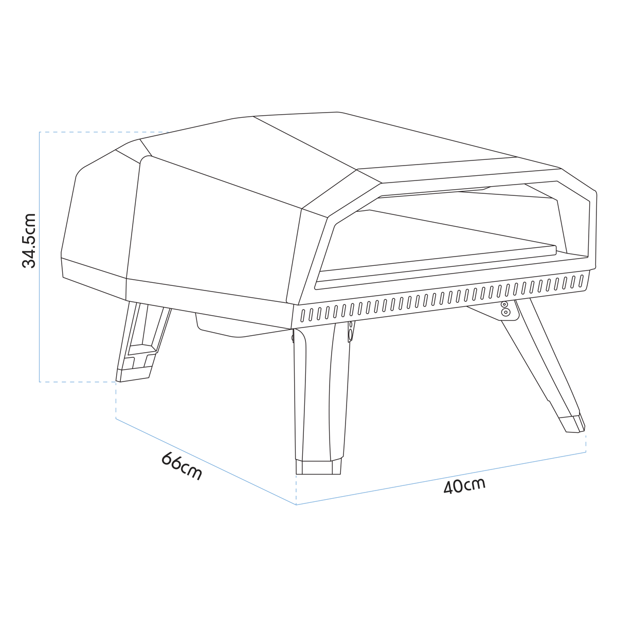 Gas Pizza Oven with Water-Resistant Cover/Carry Bag & 12" Pizza Peel DG257
