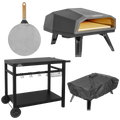 Gas Pizza Oven with Water-Resistant Cover/Carry Bag, 12" Pizza Peel & Plancha Trolley DG262