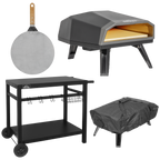 Gas Pizza Oven with Water-Resistant Cover/Carry Bag, 12" Pizza Peel & Plancha Trolley DG262