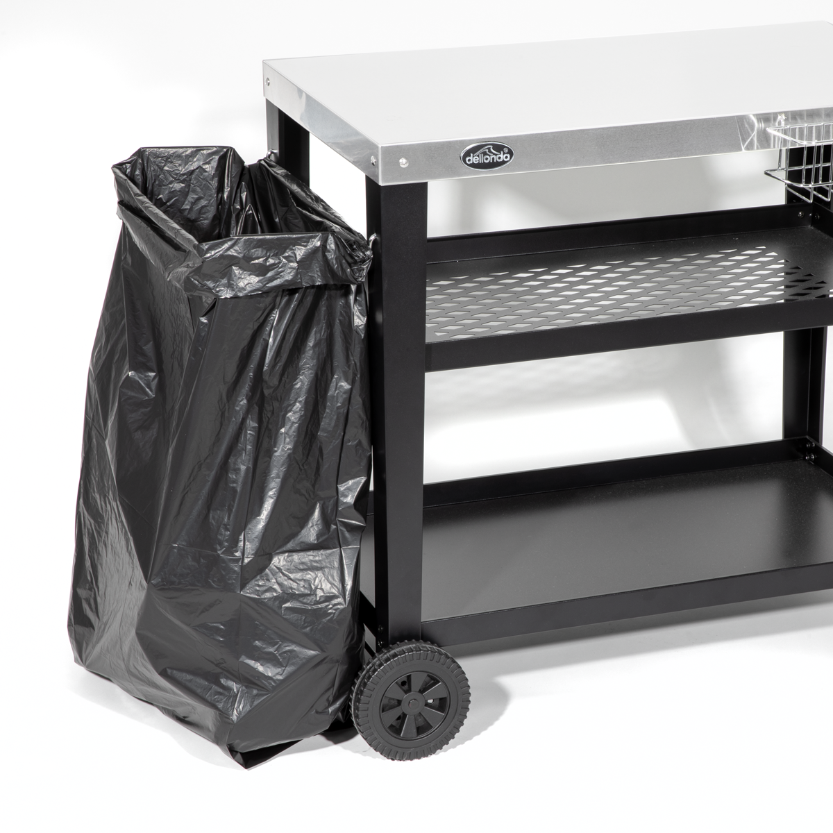 Plancha Trolley with Utensil Holder & Stainless Steel Top DG263