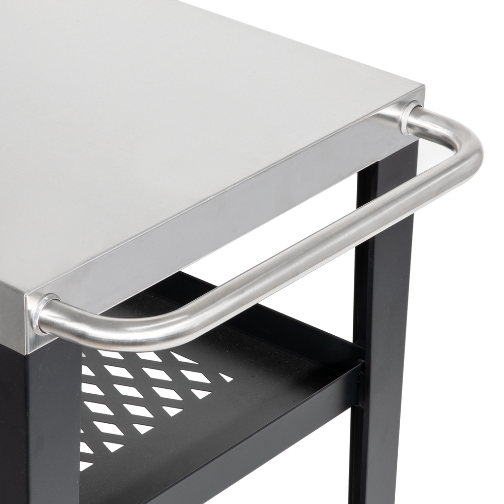 Plancha Trolley with Utensil Holder & Stainless Steel Top DG263
