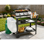 Plancha Trolley with Utensil Holder & Stainless Steel Top DG263