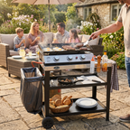 Plancha Trolley with Utensil Holder & Stainless Steel Top DG263