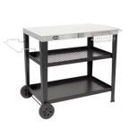 Plancha Trolley with Utensil Holder & Stainless Steel Top DG263