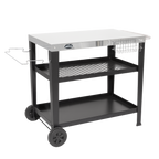 Plancha Trolley with Utensil Holder & Stainless Steel Top DG263
