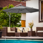 Banana Parasol with Cover 3m - Grey DG264
