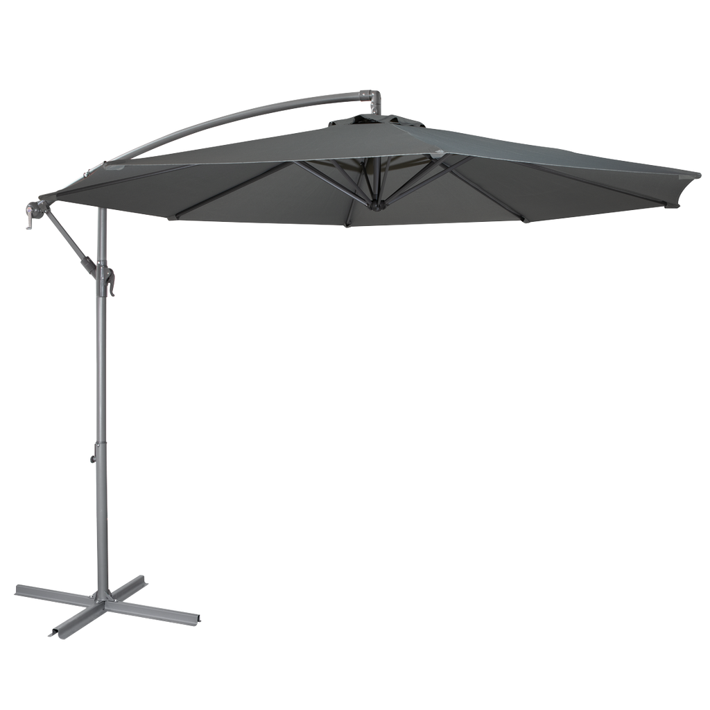 Banana Parasol with Cover 3m - Grey DG264