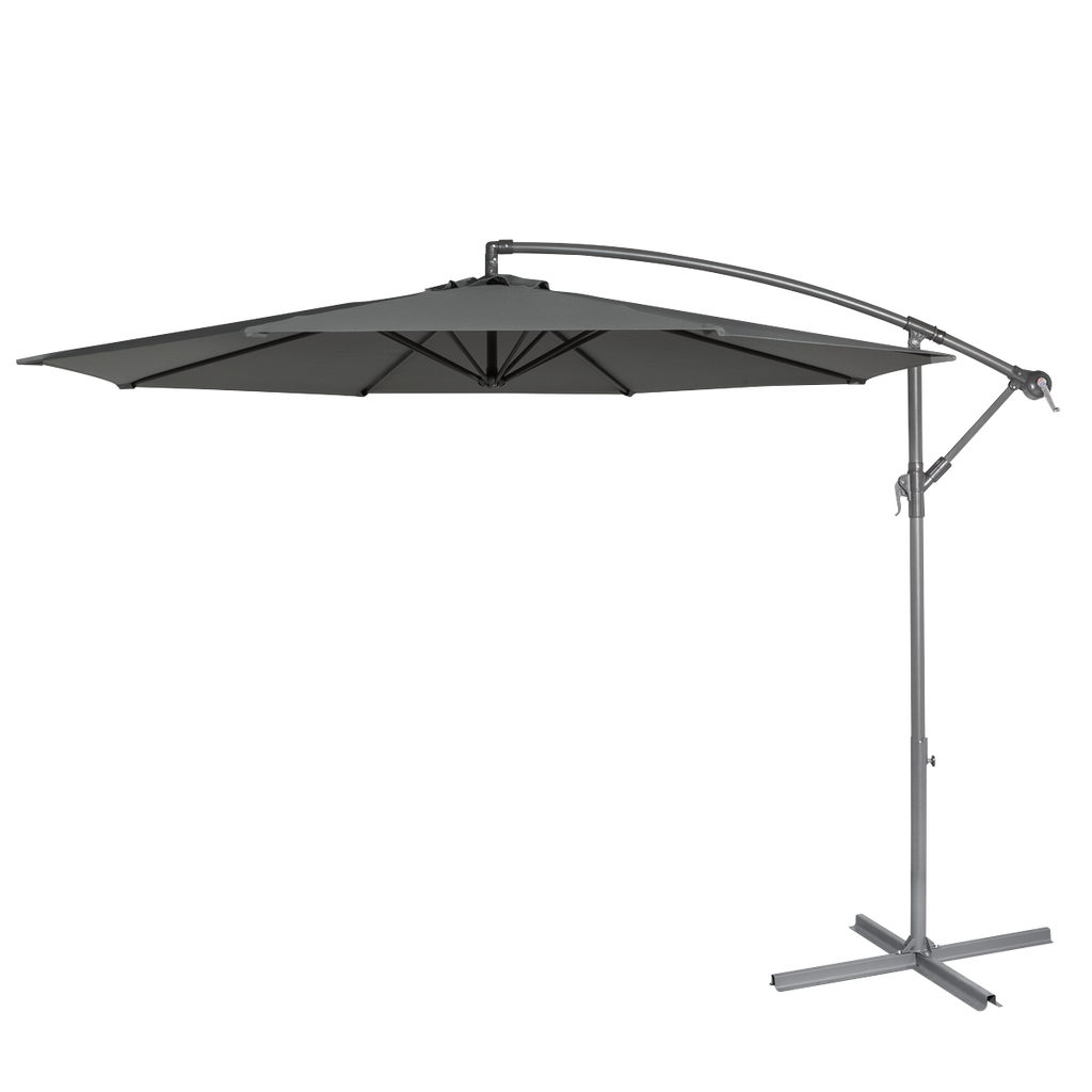 Banana Parasol with Cover 3m - Grey DG264
