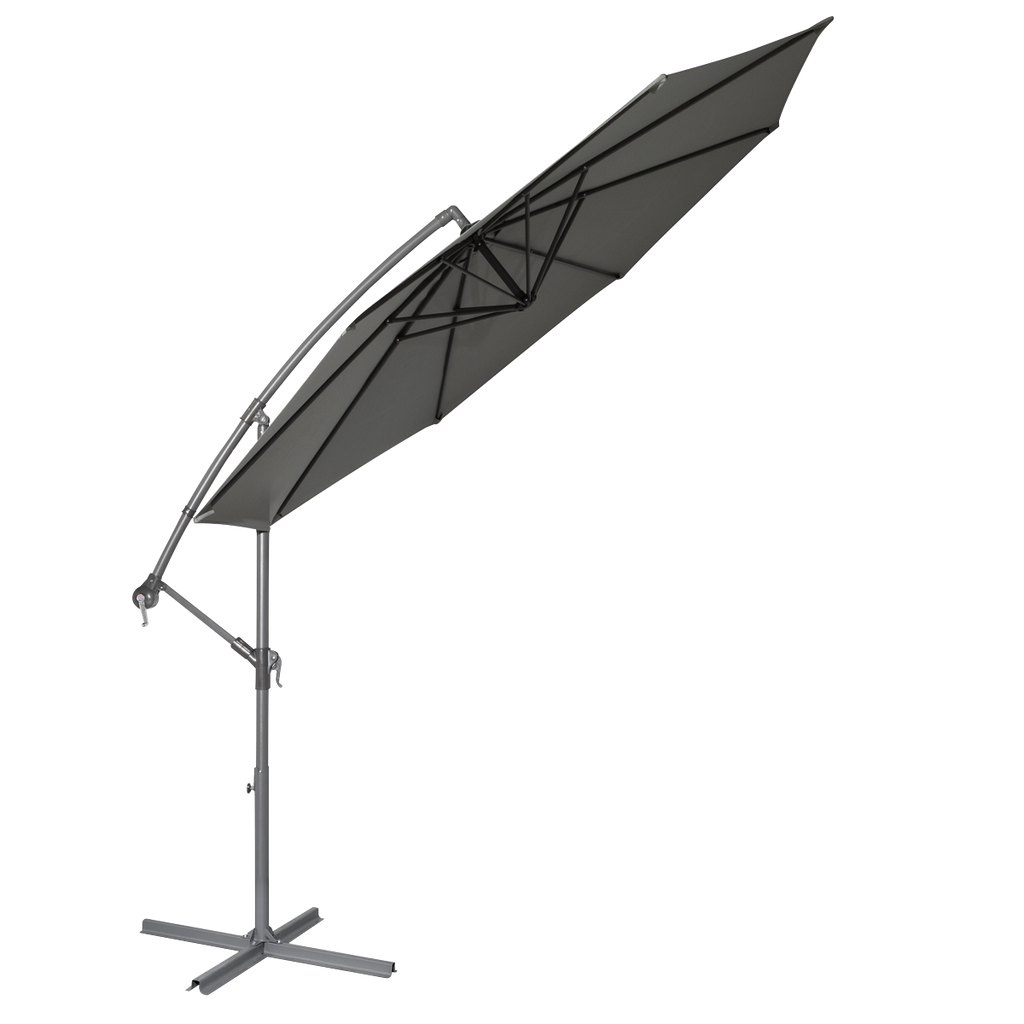 Banana Parasol with Cover 3m - Grey DG264