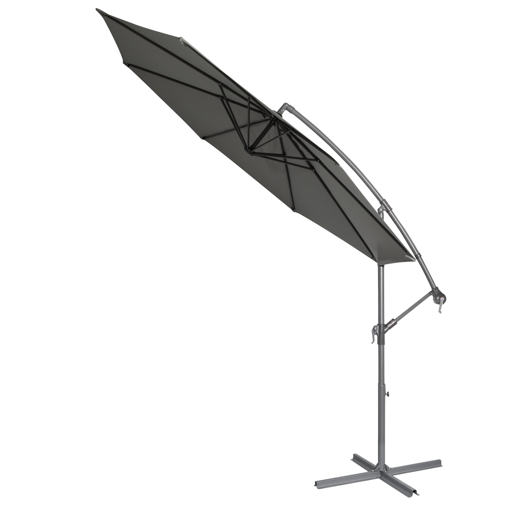 Banana Parasol with Cover 3m - Grey DG264