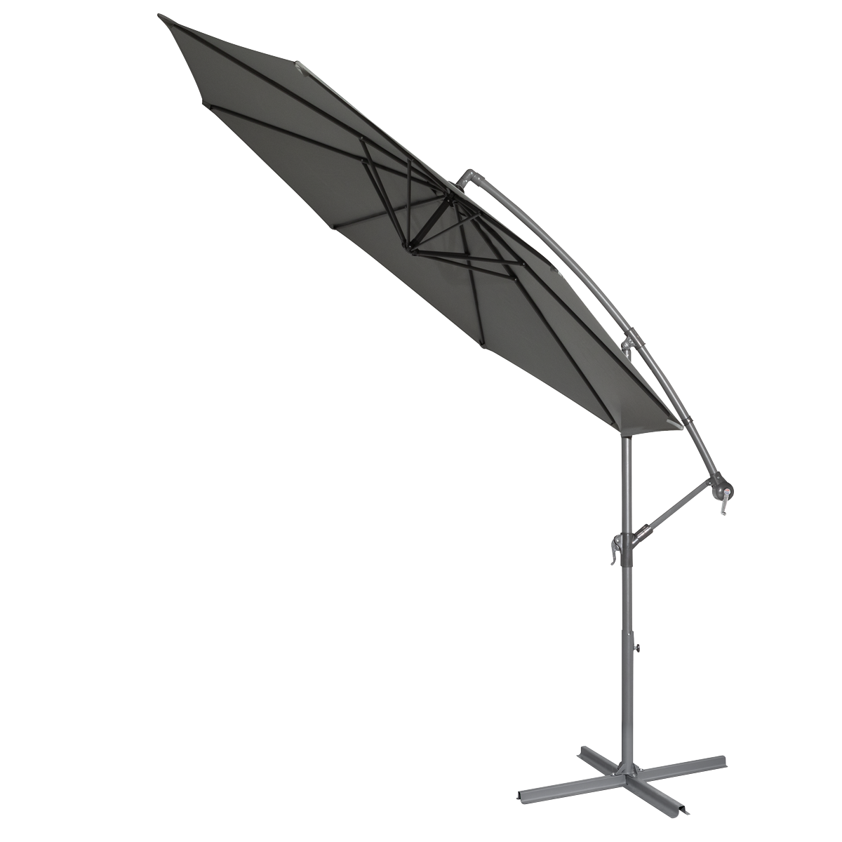 Banana Parasol with Cover 3m - Grey DG264