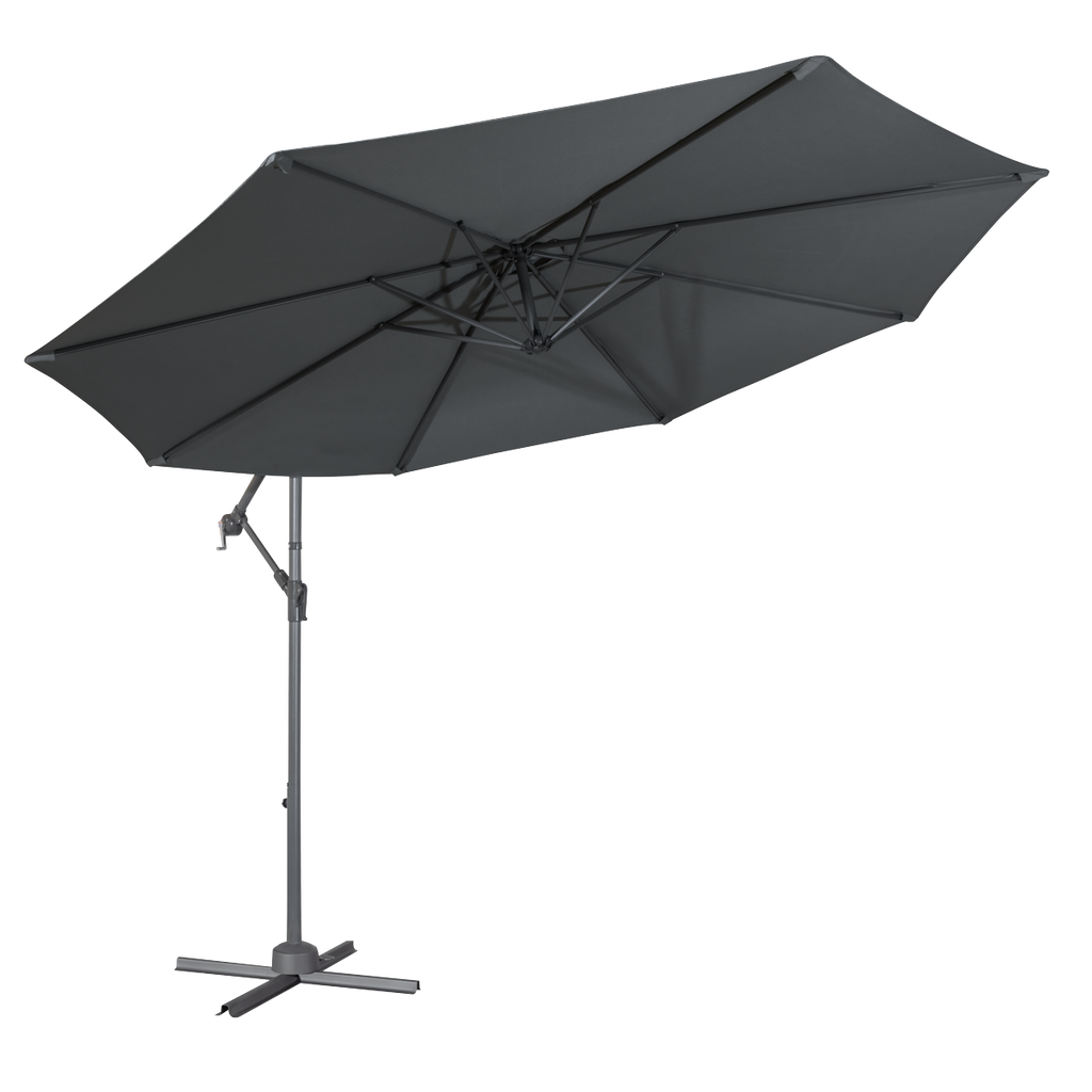Banana Parasol with Cover 3m - Grey DG264