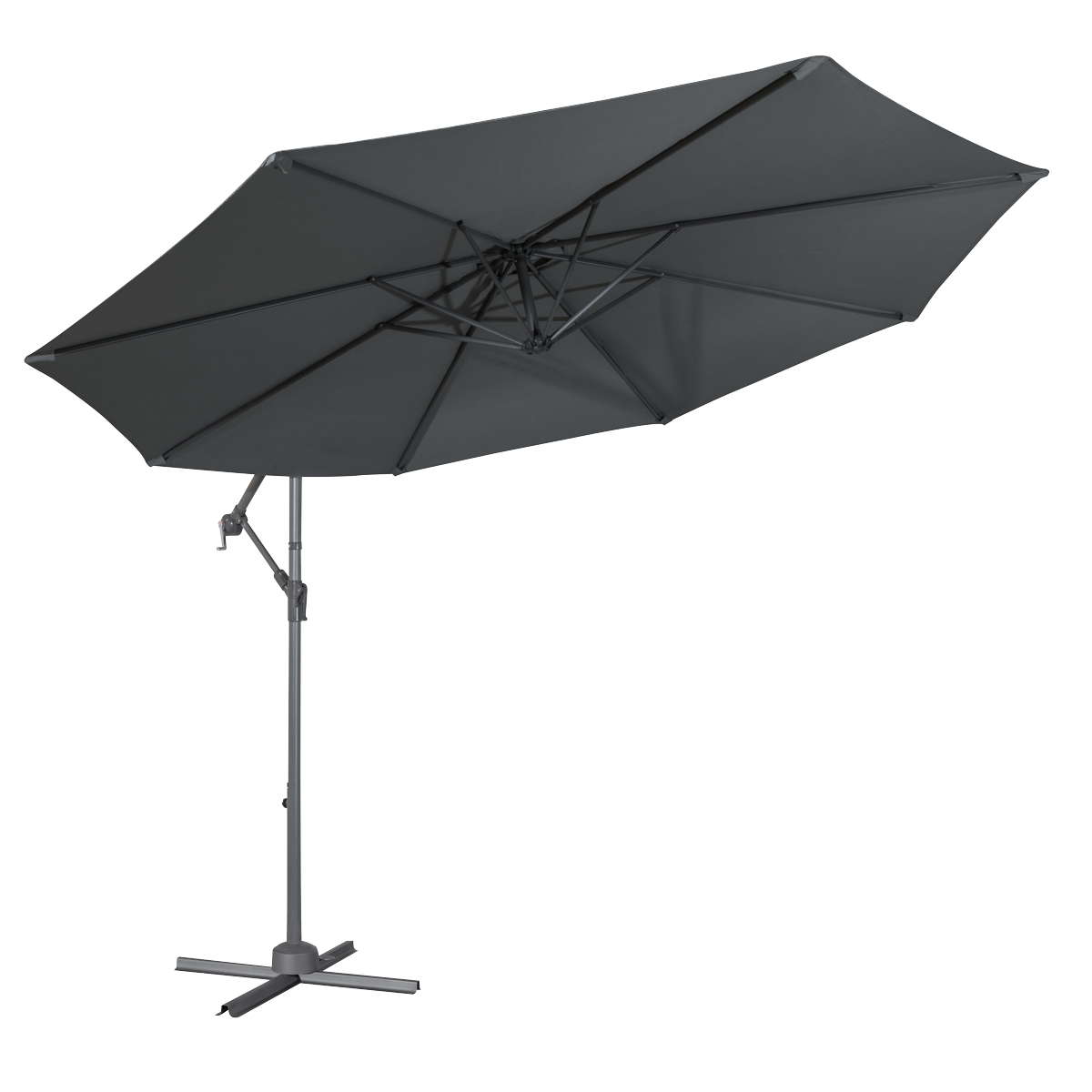 Banana Parasol with Cover 3m - Grey DG264