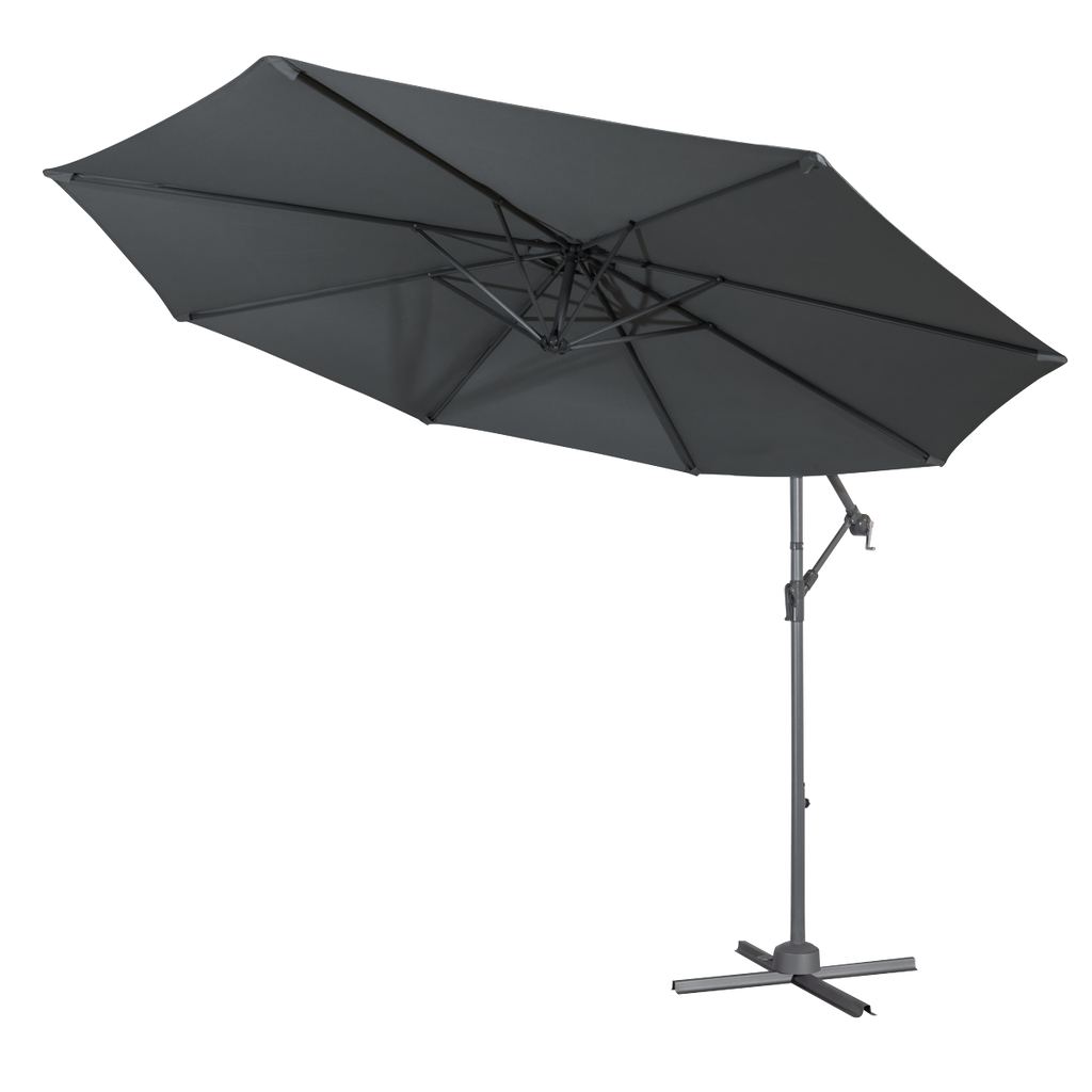 Banana Parasol with Cover 3m - Grey DG264
