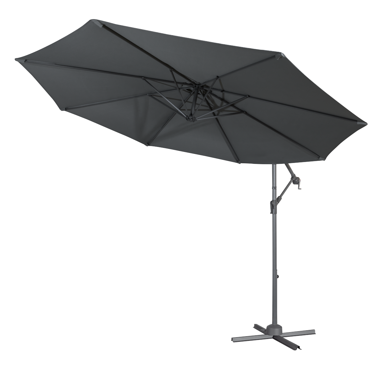 Banana Parasol with Cover 3m - Grey DG264