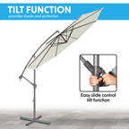 Banana Parasol with Cover 3m - Cream DG265