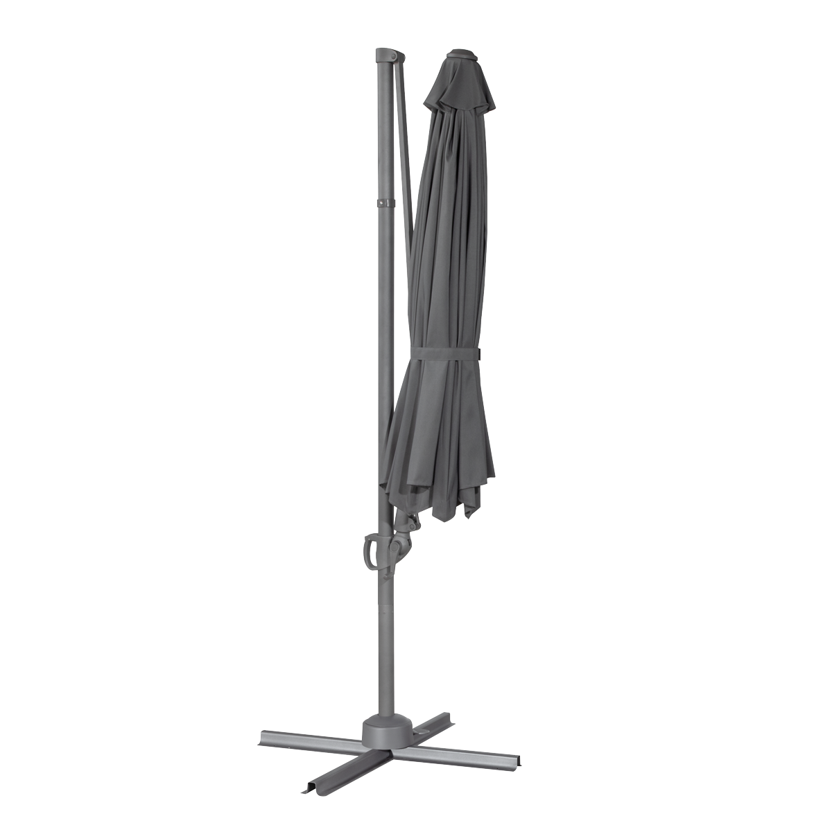 Cantilever Parasol with 360° Rotation, Tilt & Cover 3m - Grey DG267