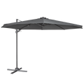 Cantilever Parasol with 360° Rotation, Tilt & Cover 3m - Grey DG267