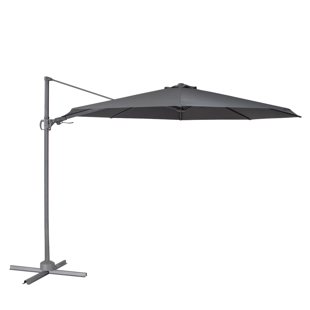 Cantilever Parasol with 360° Rotation, Tilt & Cover 3m - Grey DG267