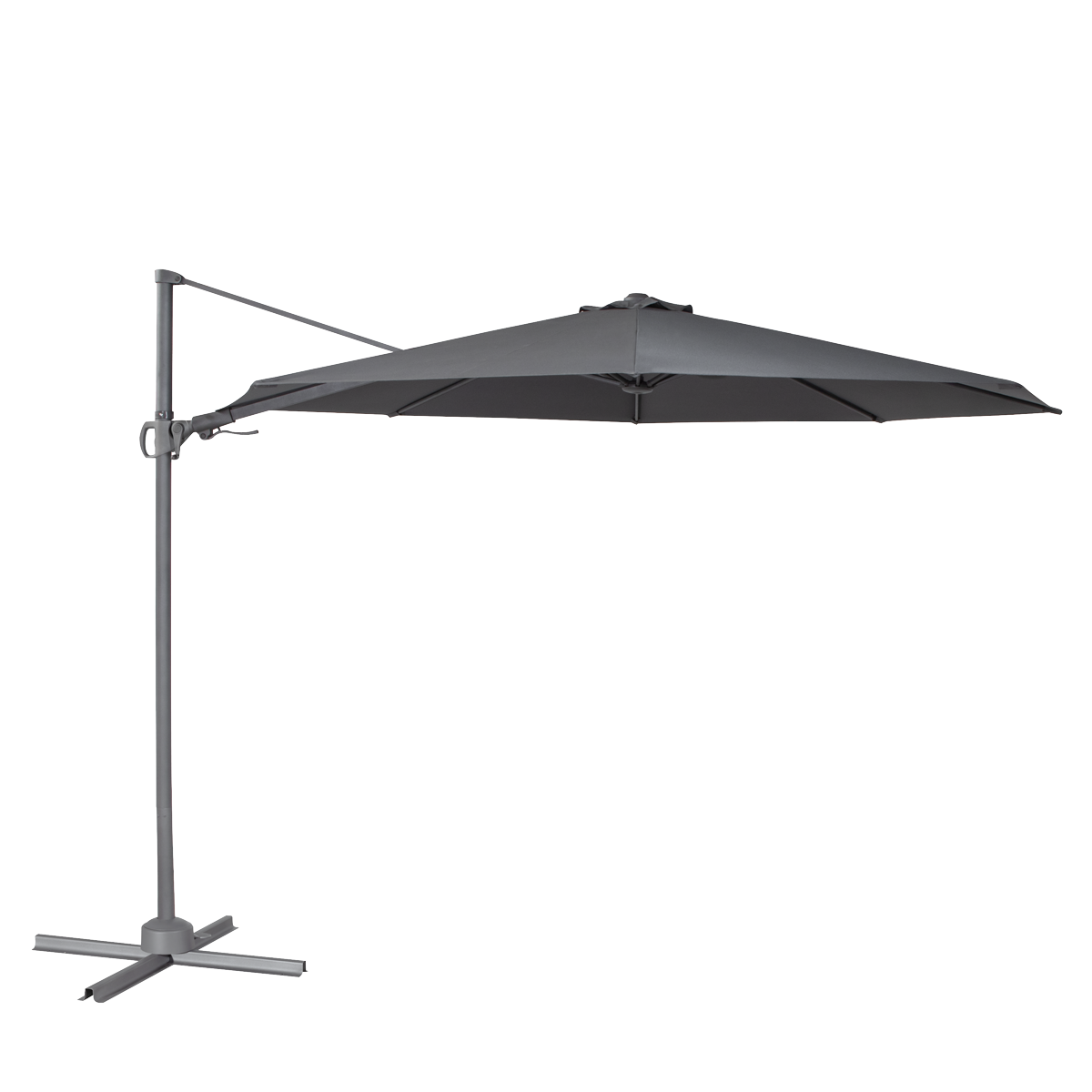 Cantilever Parasol with 360° Rotation, Tilt & Cover 3m - Grey DG267