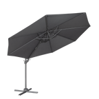 Cantilever Parasol with 360° Rotation, Tilt & Cover 3m - Grey DG267