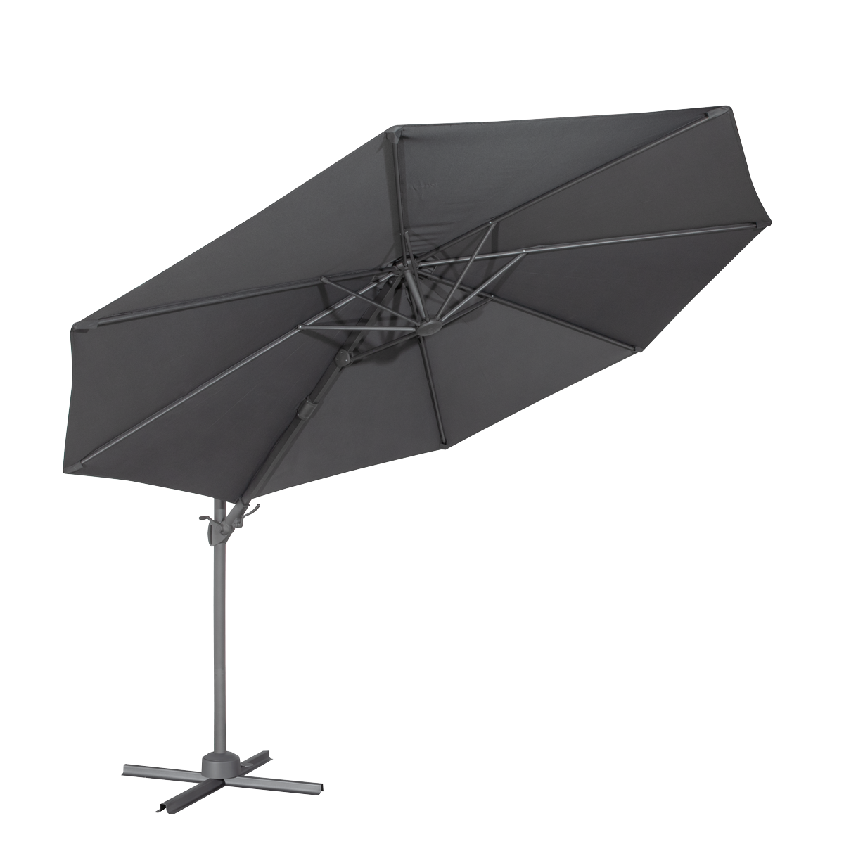 Cantilever Parasol with 360° Rotation, Tilt & Cover 3m - Grey DG267