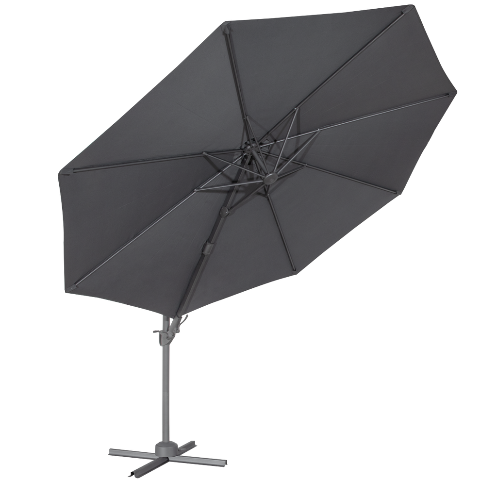 Cantilever Parasol with 360° Rotation, Tilt & Cover 3m - Grey DG267