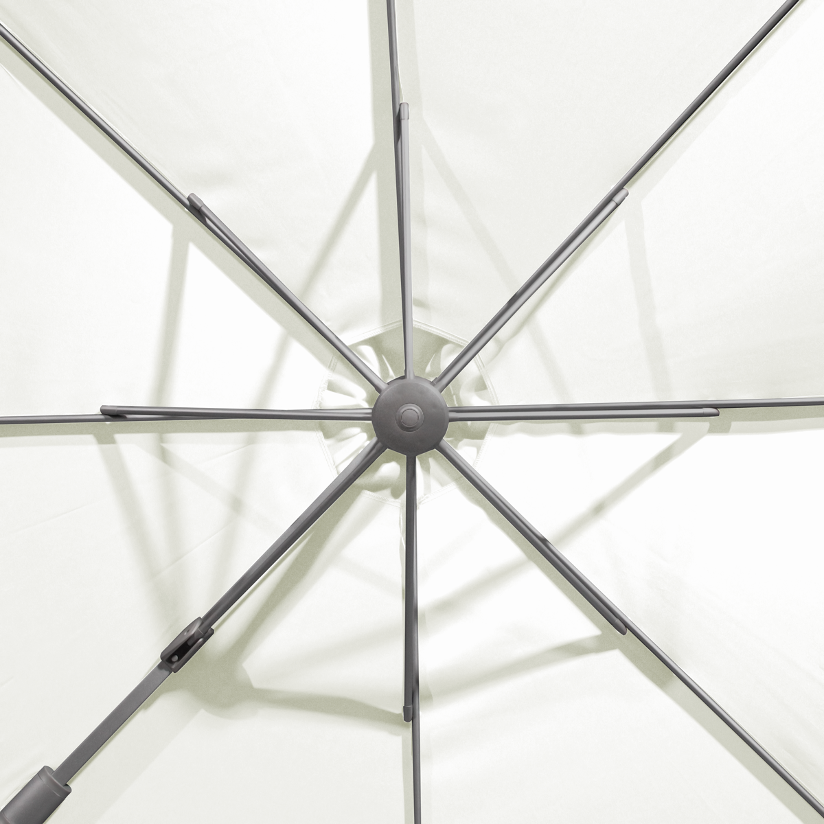 Cantilever Parasol with 360° Rotation, Tilt & Cover 3m - Cream DG268