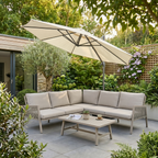 Cantilever Parasol with 360° Rotation, Tilt & Cover 3m - Cream DG268