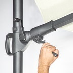 Cantilever Parasol with 360° Rotation, Tilt & Cover 3m - Cream DG268