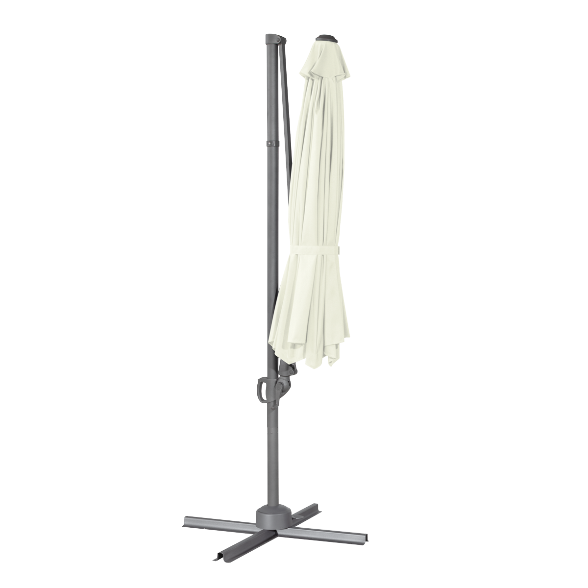 Cantilever Parasol with 360° Rotation, Tilt & Cover 3m - Cream DG268