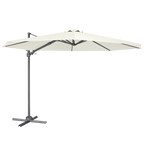 Cantilever Parasol with 360° Rotation, Tilt & Cover 3m - Cream DG268