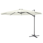 Cantilever Parasol with 360° Rotation, Tilt & Cover 3m - Cream DG268
