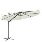 Cantilever Parasol with 360° Rotation, Tilt & Cover 3m - Cream DG268