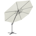 Cantilever Parasol with 360° Rotation, Tilt & Cover 3m - Cream DG268