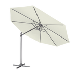 Cantilever Parasol with 360° Rotation, Tilt & Cover 3m - Cream DG268