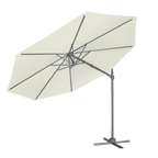 Cantilever Parasol with 360° Rotation, Tilt & Cover 3m - Cream DG268