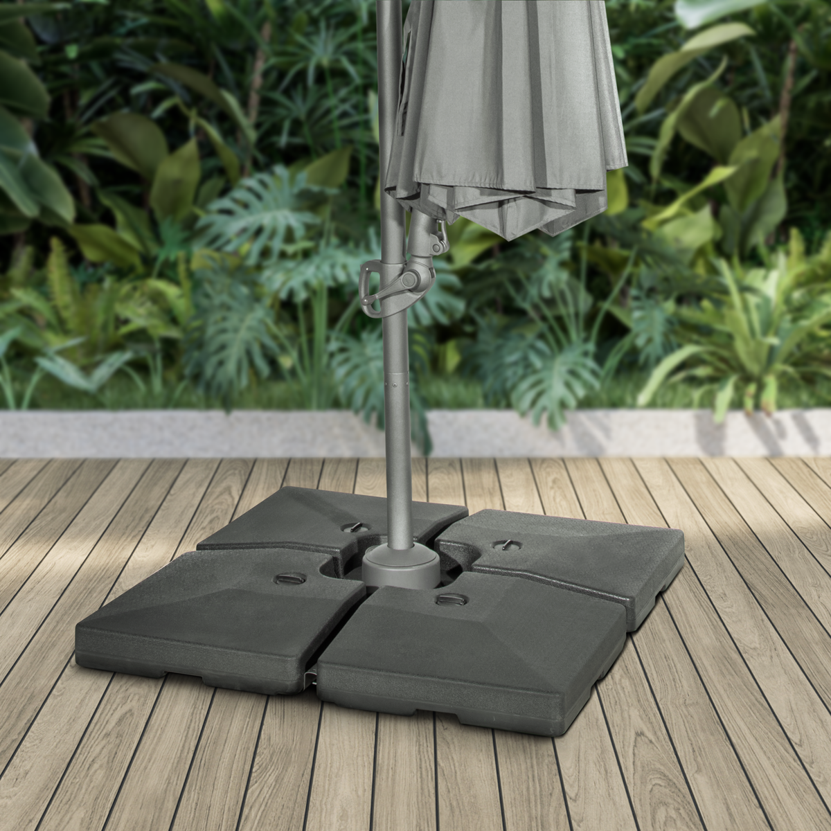 Fillable Parasol Base, Water/Sand Fill 92L 4pc DG269