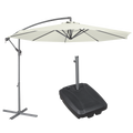 Banana Parasol with Cover & Base 3m - Cream DG271