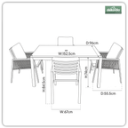 Fusion Outdoor Dining Set 5pc DG275