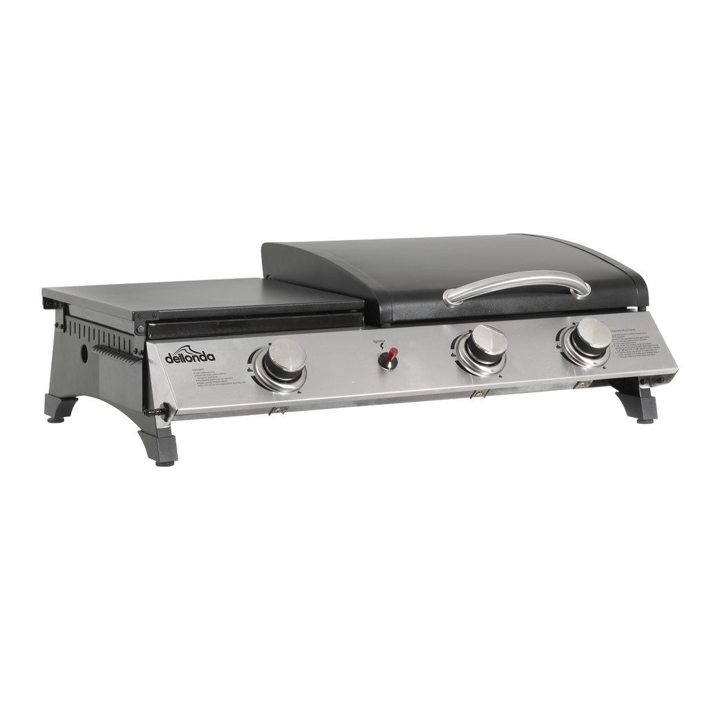 3 Burner Stainless Steel Portable Gas Plancha/Grill 8.5kW DG276