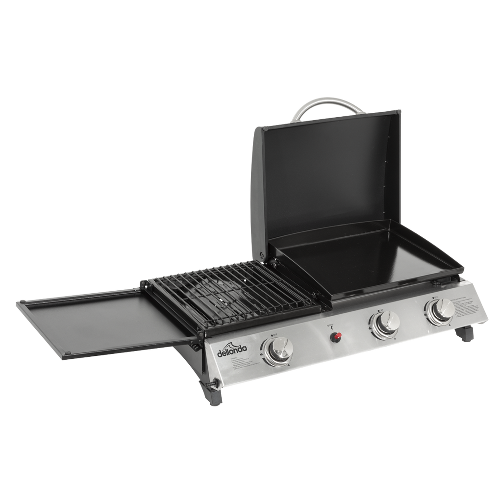 3 Burner Stainless Steel Portable Gas Plancha/Grill 8.5kW DG276