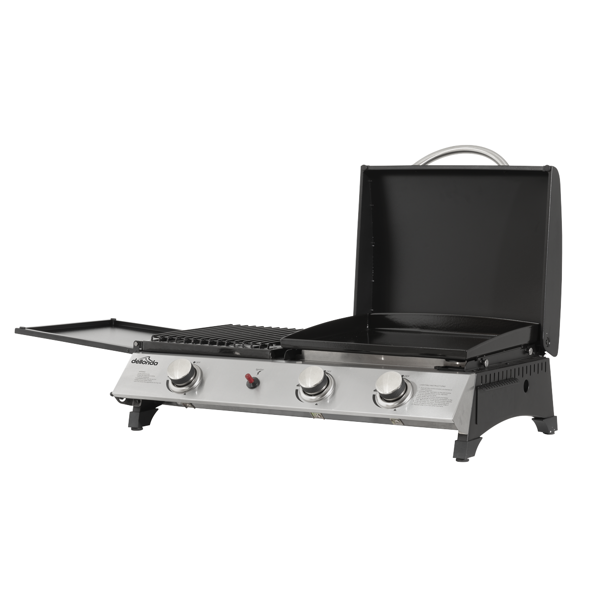 3 Burner Stainless Steel Portable Gas Plancha/Grill 8.5kW DG276
