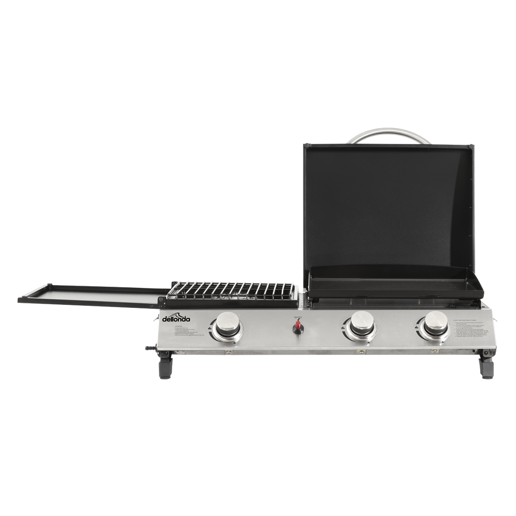 3 Burner Stainless Steel Portable Gas Plancha/Grill 8.5kW DG276