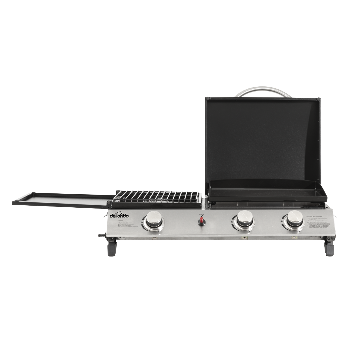 3 Burner Stainless Steel Portable Gas Plancha/Grill 8.5kW DG276