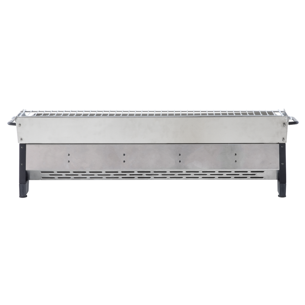 4 Burner Stainless Steel Portable Gas Plancha with Warming Rack 10kW DG277